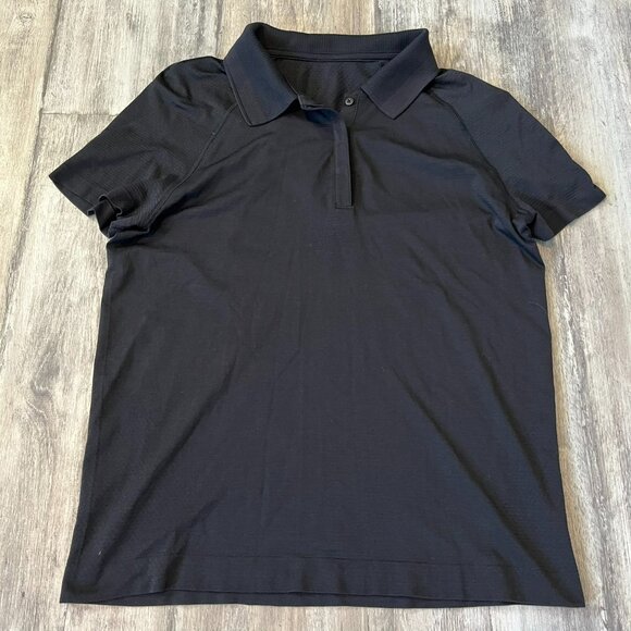 Lululemon Swiftly Tech Short-Sleeve Polo Shirt, Black, Size 10 - Picture 3 of 12